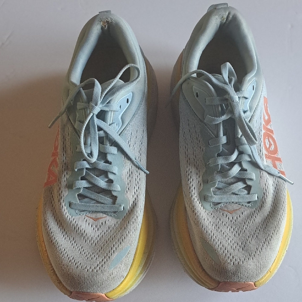 Hoka Women's Running Shoes - Blue and Yellow